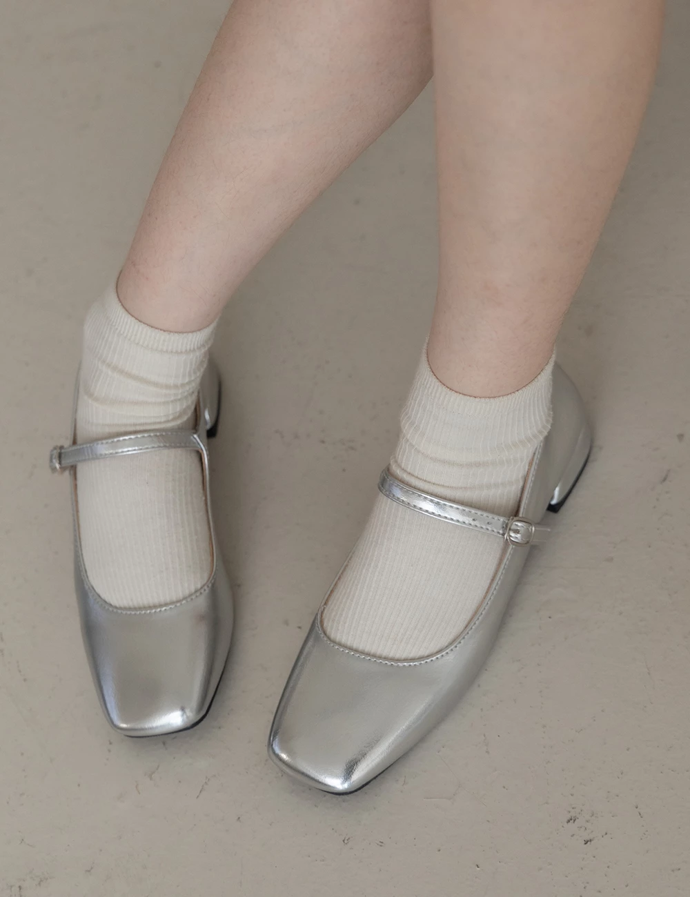 方頭一字釦瑪莉珍鞋