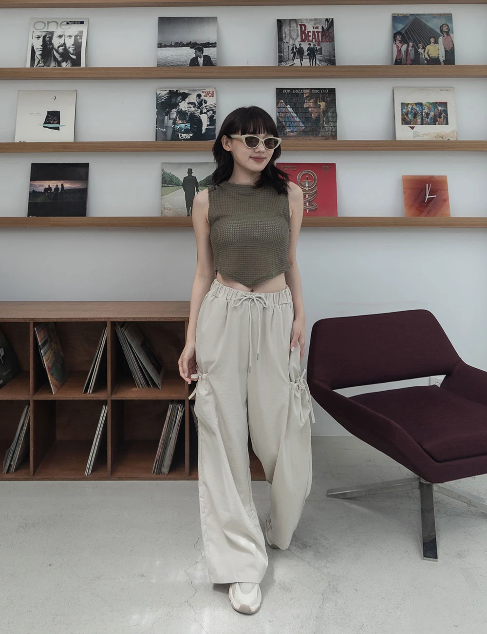 SPmade-側綁帶工裝褲