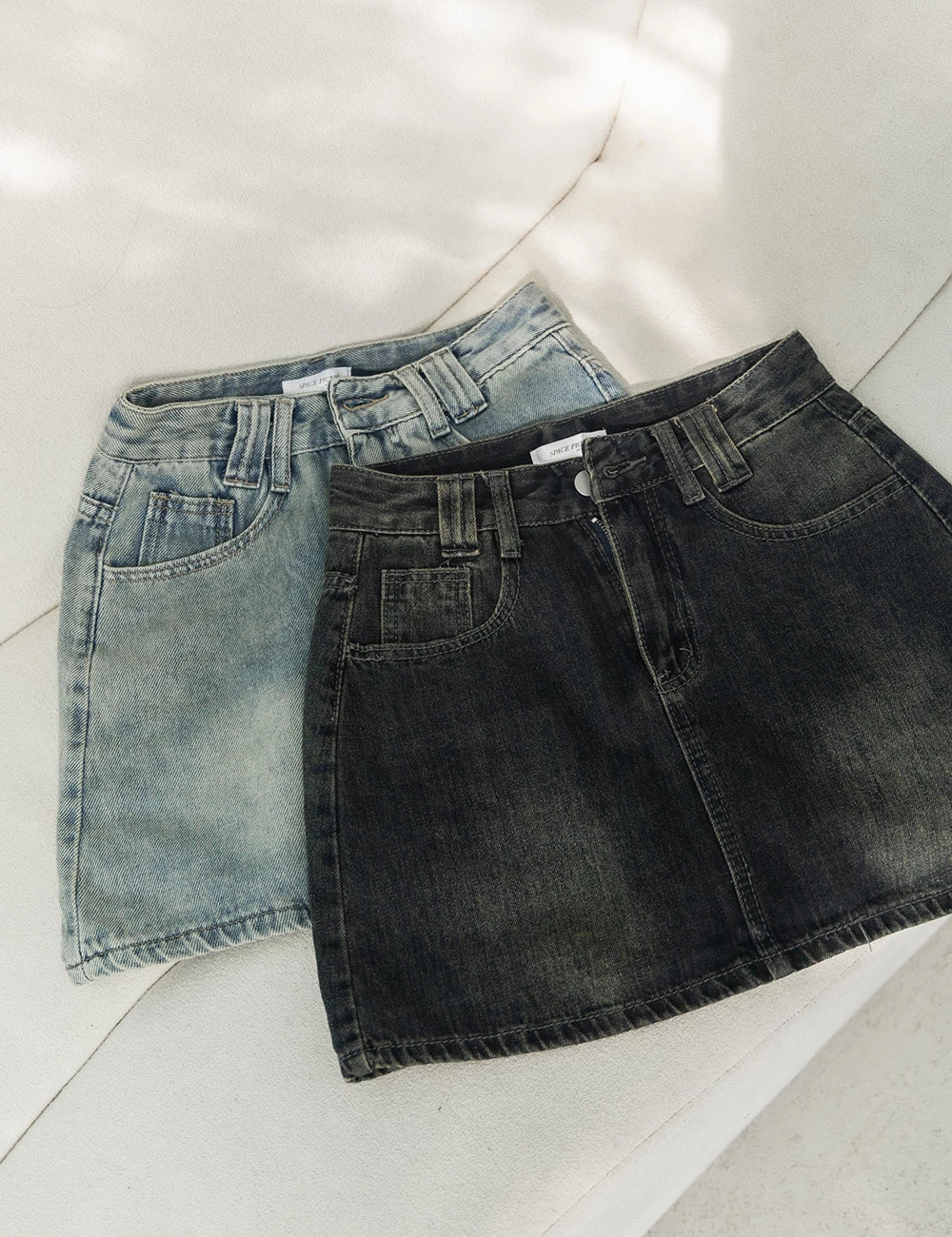 復古牛仔短褲裙