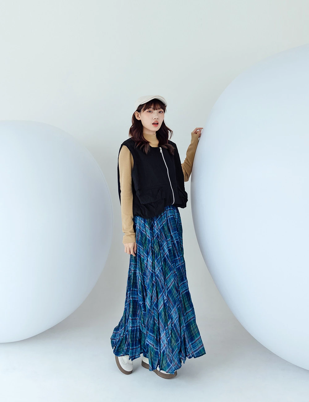 圓領拉鍊工裝背心