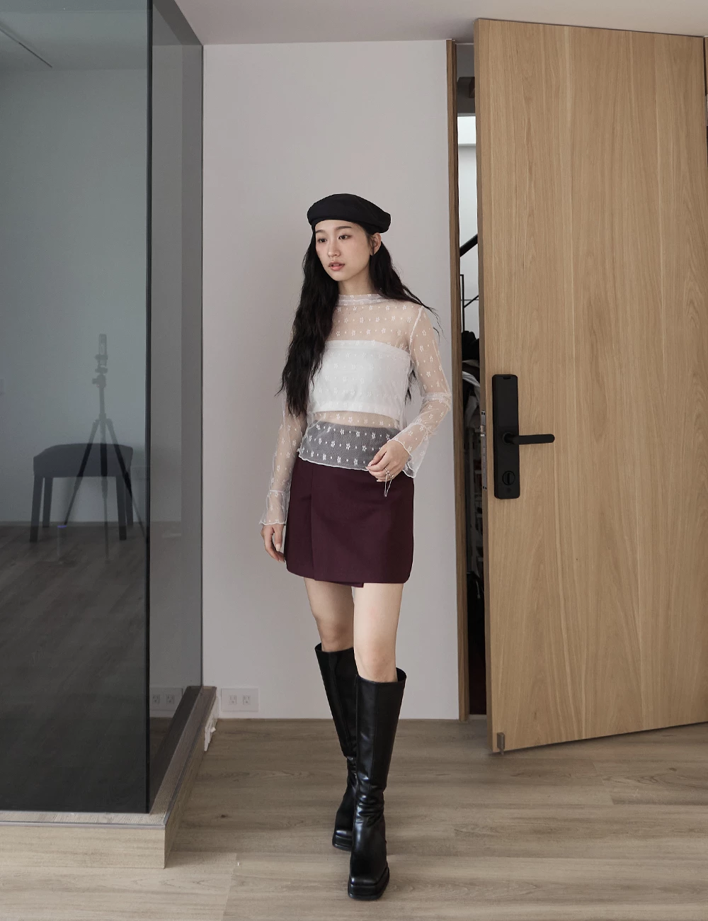 假口袋西裝短褲裙