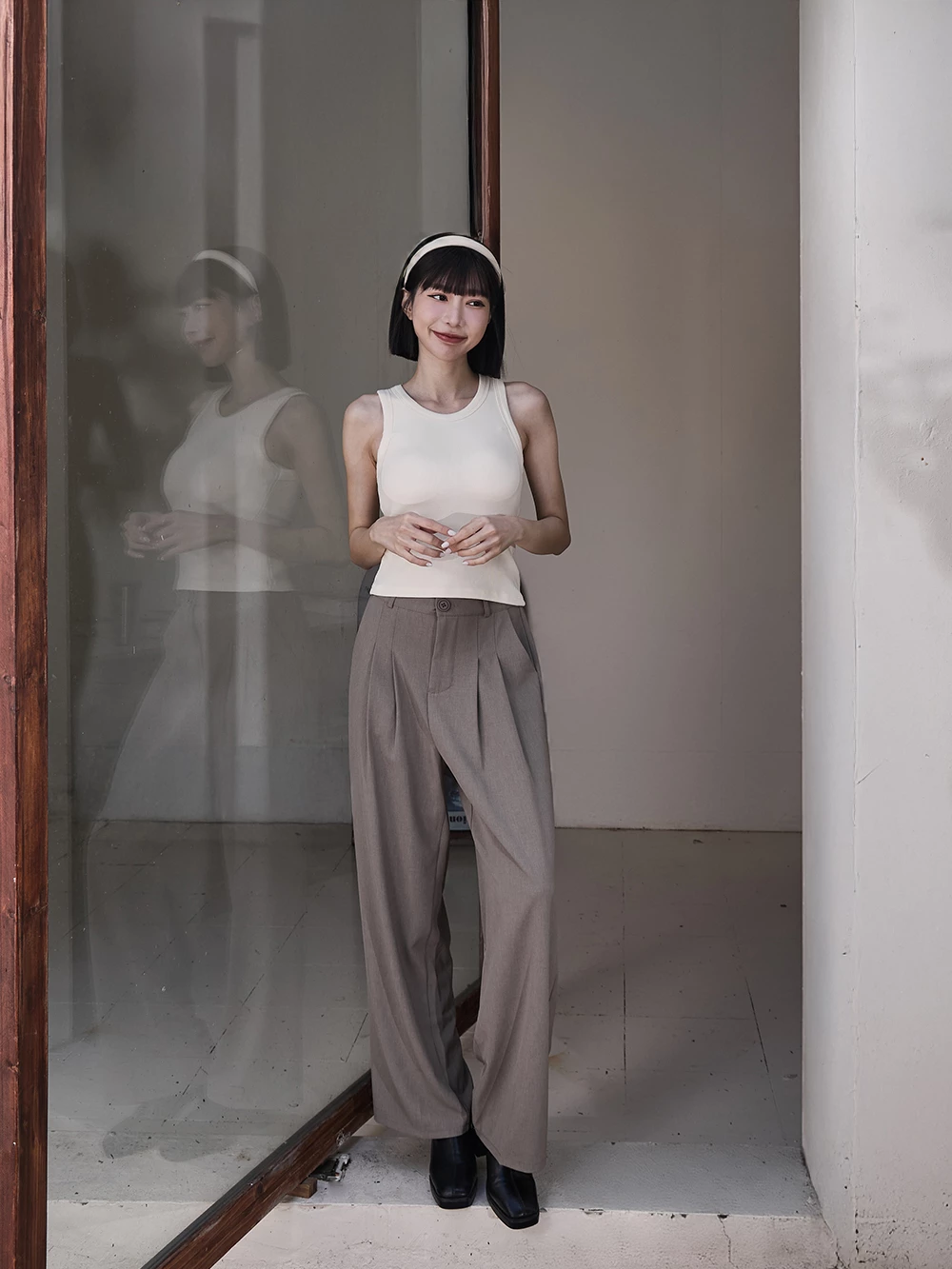 柔彈內磨毛胸墊背心