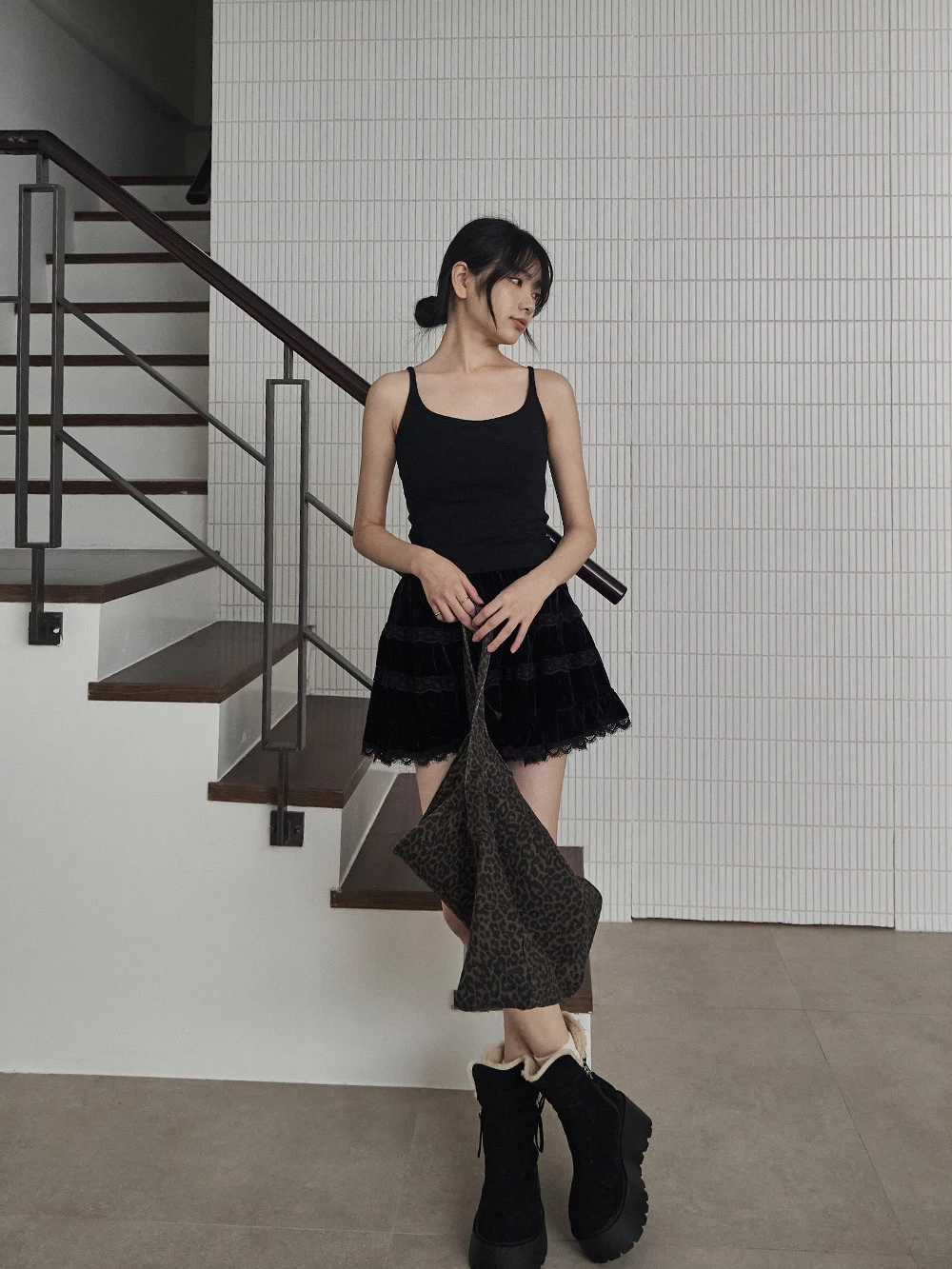 內磨毛細肩胸墊背心