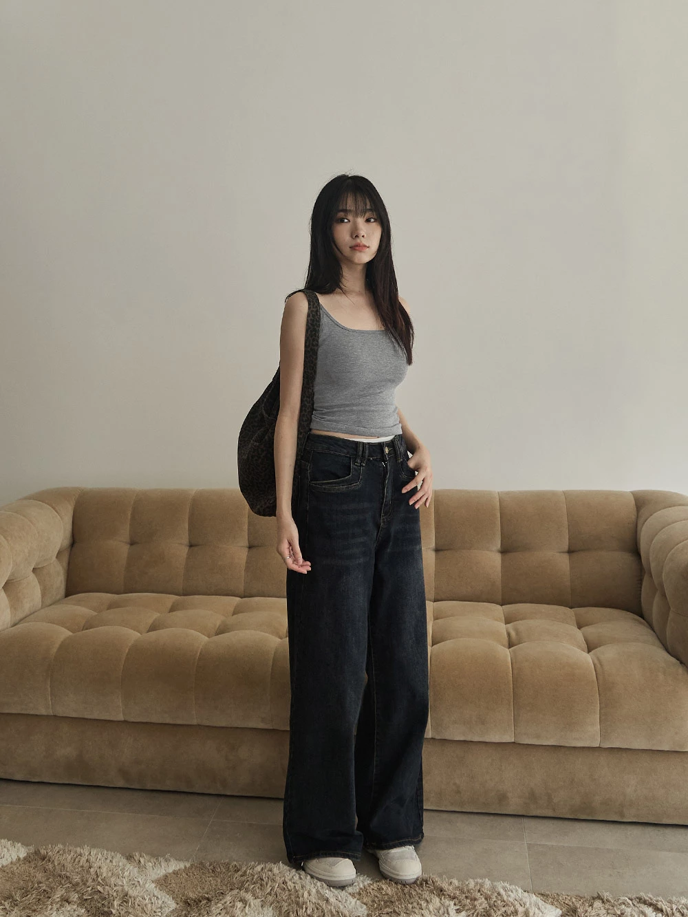 內磨毛細肩胸墊背心