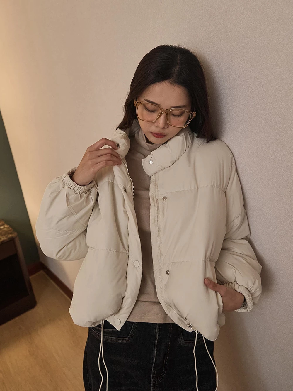 內鋪棉防風外套