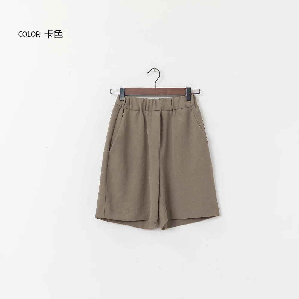 舒服版型鬆緊腰五分褲