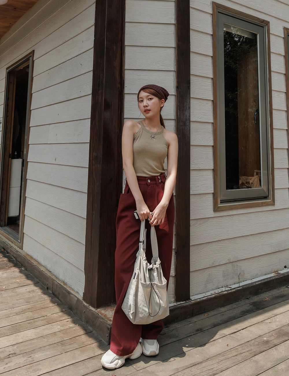 正韓-柔彈坑條削肩背心